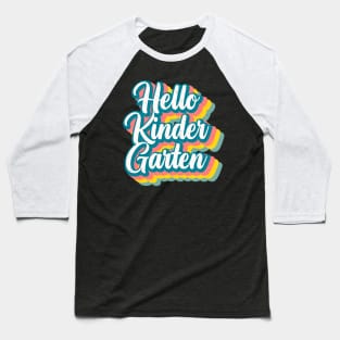 Hello Kindergarten Vintage Retro Baseball T-Shirt